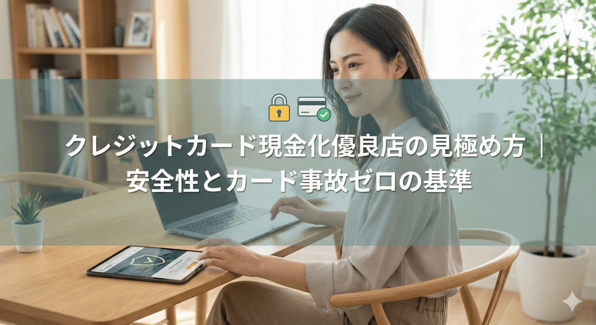 クレジットカード現金化優良店の見極め方｜安全性とカード事故ゼロの基準